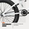 image:imageMongoose Legion Kids Freestyle BMX Bike Intermediate Rider Boys and Girls Bikes 20Inch Wheels HiTen Steel Frame Micro Drive 25x9T BMX GearingWhite