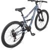 image:imageMongoose Status Mountain Bike 275 Inch Bike for Men and Women 21 Speed Aluminum Suspension Frame Steel Rear Triangle Dual Suspension Knobby Mountain Tires Mechanical Disc Brakes Adult BicycleSlate Blue